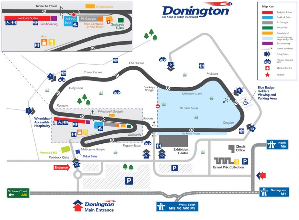 Схема Donington Park Circuit Схема Donington Park Circuit