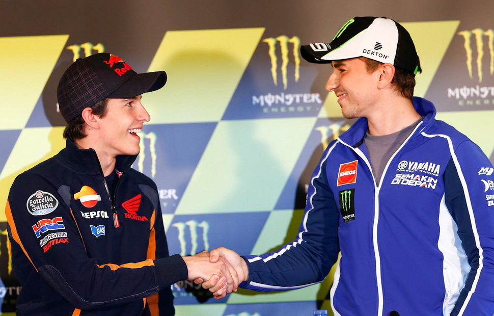 Маркес и Лоренцо - два главных соперника Росси в MotoGP с 2010 года Маркес и Лоренцо - два главных соперника Росси в MotoGP с 2010 года