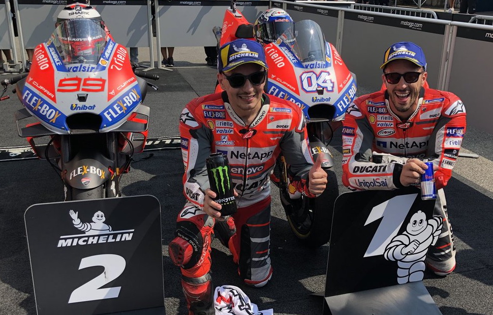Пилоты Ducati финишировали 1-2 в Гран-При Чехии, чего не происходило никогда в истории Пилоты Ducati финишировали 1-2 в Гран-При Чехии, чего не происходило никогда в истории