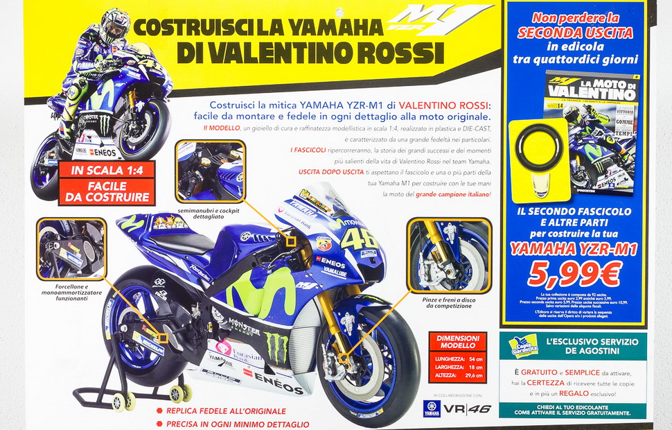 Модель deAgostini Yamaha YZR-M1 Валентино Росси 1:4 Модель deAgostini Yamaha YZR-M1 Валентино Росси 1:4