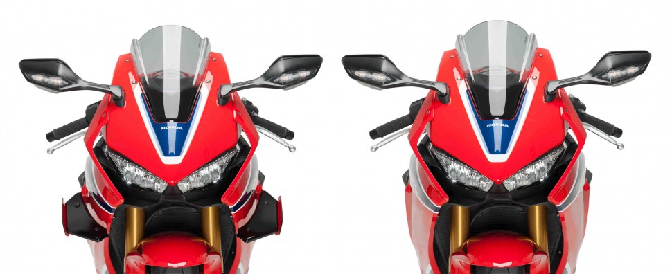 Honda CBR1000RR Fireblade с винглетами и без них Honda CBR1000RR Fireblade с винглетами и без них