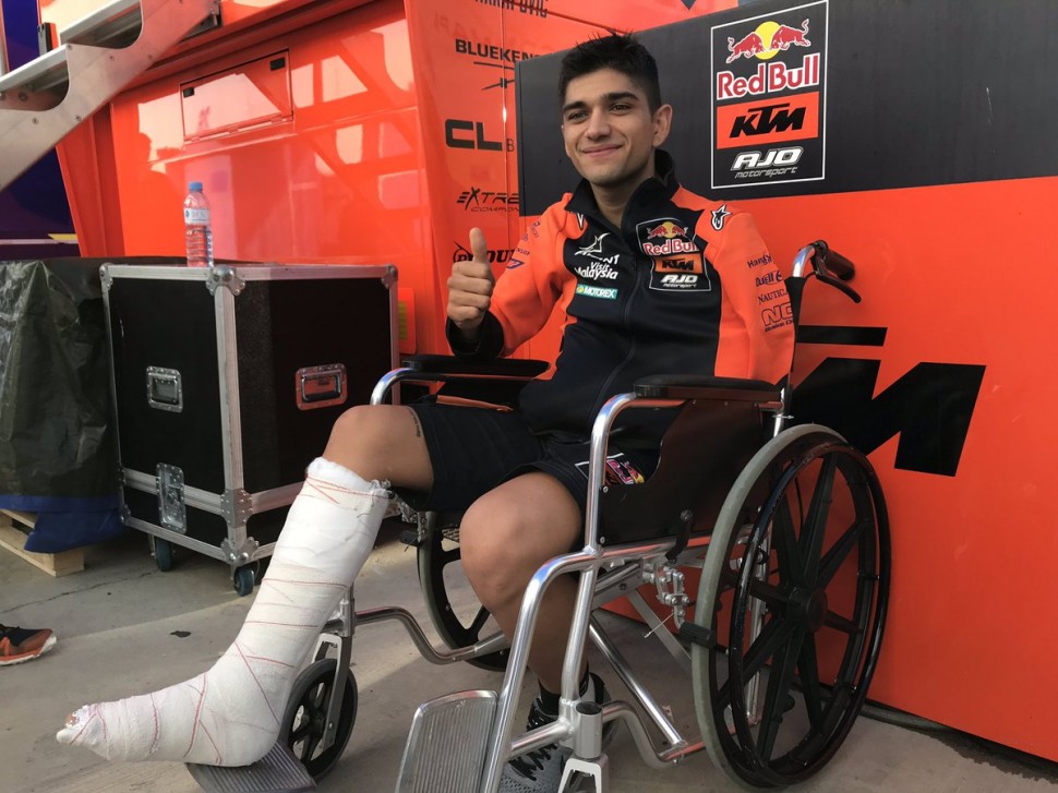 Для новобранца KTM Хорхе Мартина сезон завершен Для новобранца KTM Хорхе Мартина сезон завершен