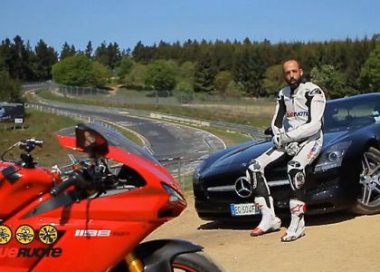 Ducati 1198SP против Mercedes AMG SLS 6.3 (видео) Ducati 1198SP против Mercedes AMG SLS 6.3 (видео)