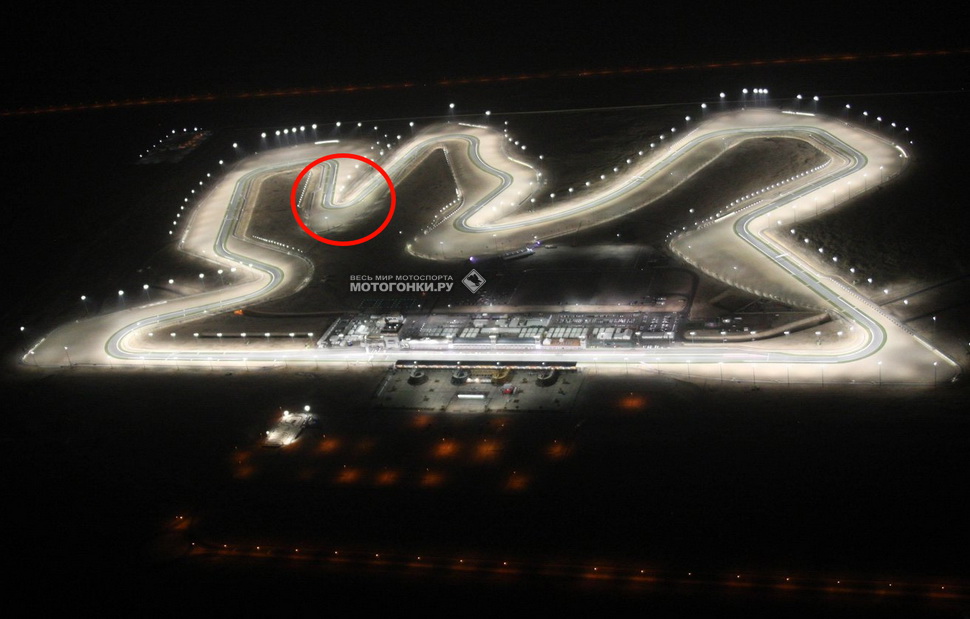 Штрафная полоса в 6-м повороте Losail International Circuit Штрафная полоса в 6-м повороте Losail International Circuit