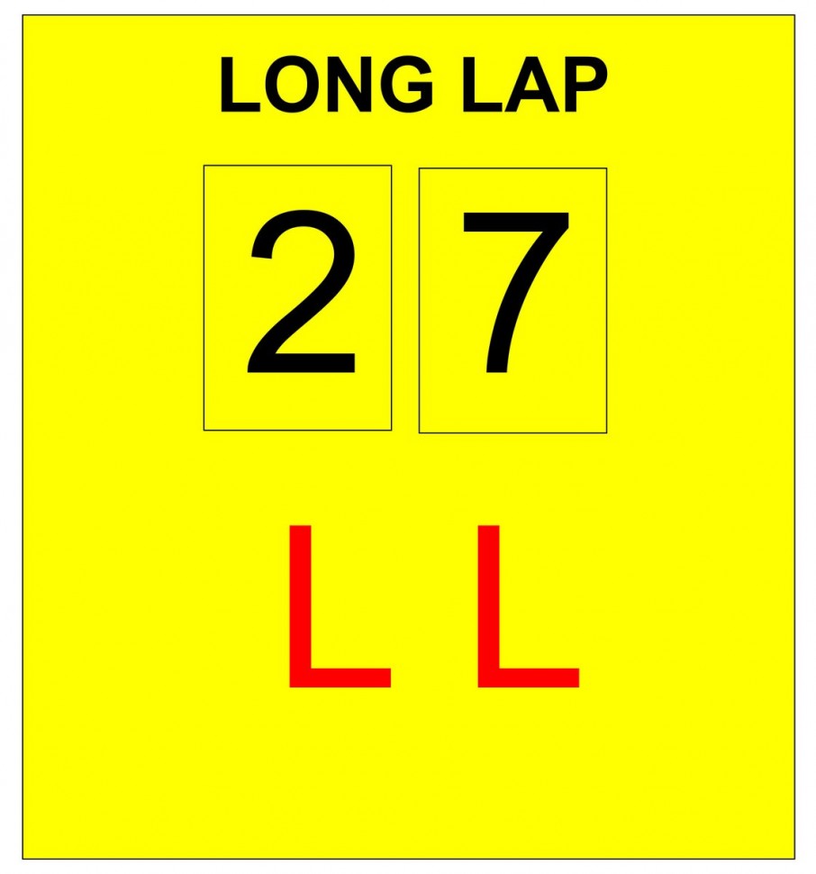 Примерно так будет выглядеть пит-борд с назначением Long Lap Penalty Примерно так будет выглядеть пит-борд с назначением Long Lap Penalty