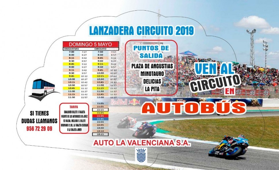 Расписание автобусов Херес-Circuito, на 5 мая 2019 года Расписание автобусов Херес-Circuito, на 5 мая 2019 года