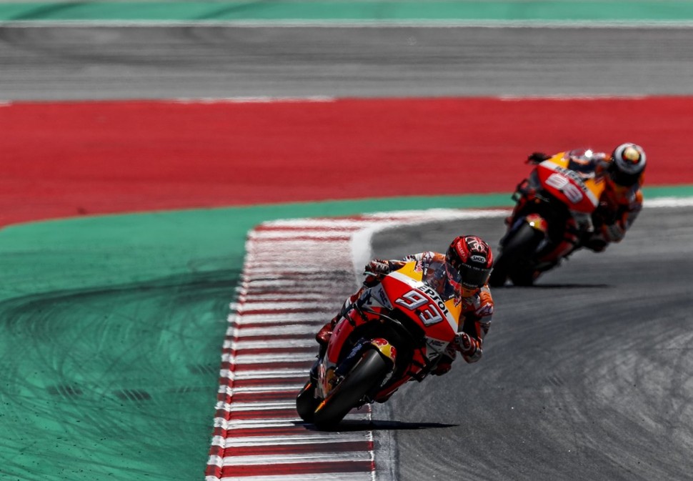 Пилоты Repsol Honda работали по своим программам Пилоты Repsol Honda работали по своим программам
