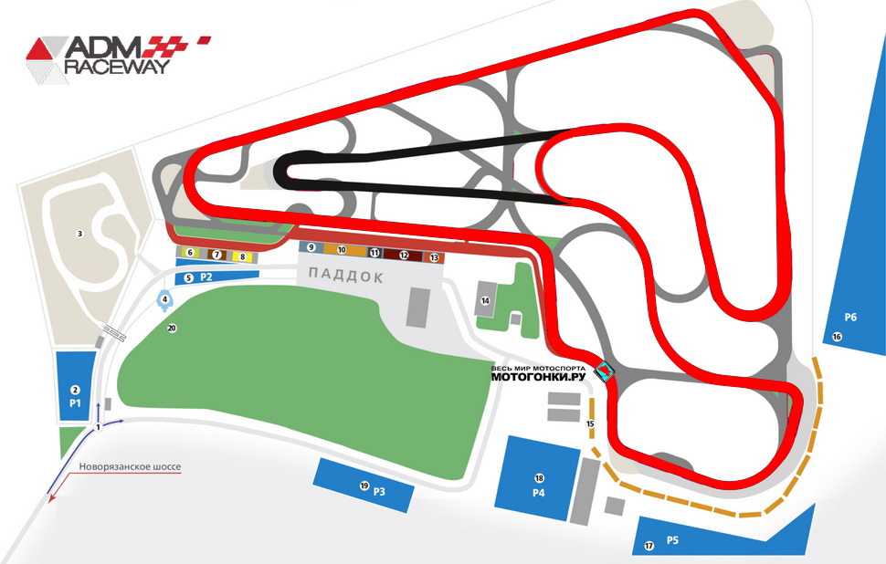 ADM Raceway, конфигурация МФР 2019 года ADM Raceway, конфигурация МФР 2019 года