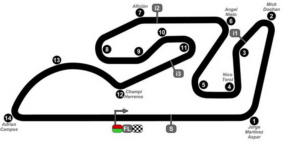 Схема Ricardo Tormo Circuit Схема Ricardo Tormo Circuit