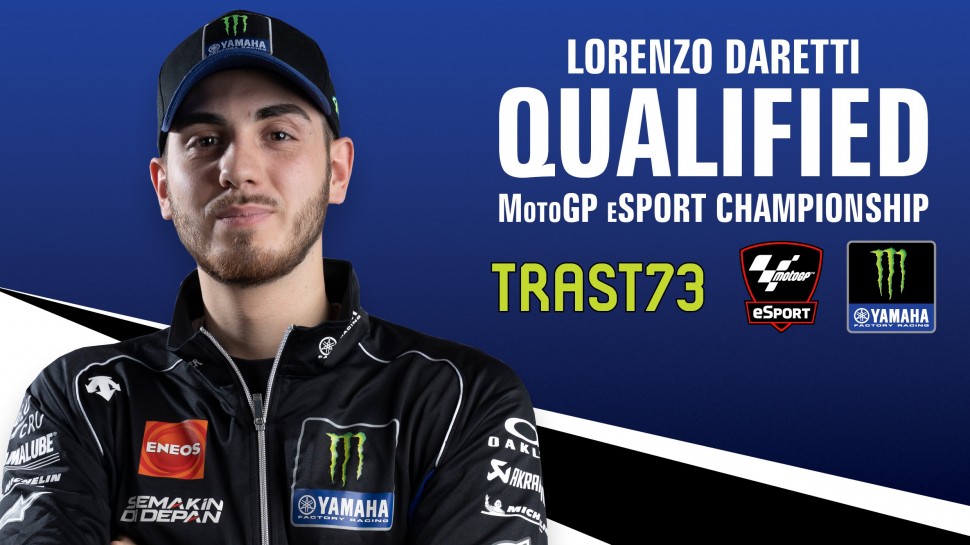 Лоренцо Даретти (Trastevere73) - первый чемпион MotoGP eSports теперь выступает в официальных цветах Yamaha Лоренцо Даретти (Trastevere73) - первый чемпион MotoGP eSports теперь выступает в официальных цветах Yamaha