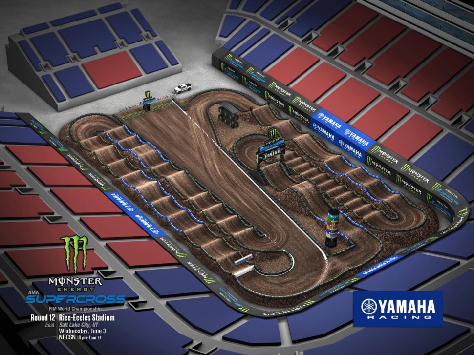 Схема трассы AMA Supercross 2020, 12 этап, Salt Lake City 2 Схема трассы AMA Supercross 2020, 12 этап, Salt Lake City 2