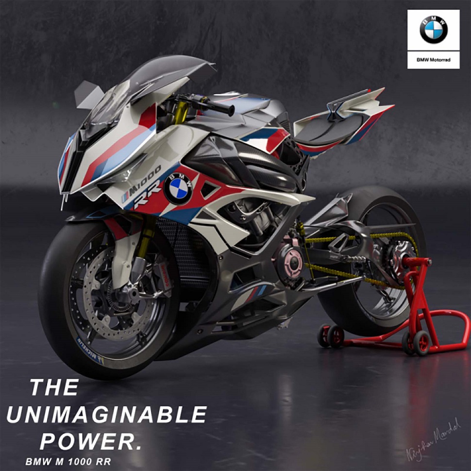Концепт BMW M1000RR от Нирьяра Мардаля Концепт BMW M1000RR от Нирьяра Мардаля