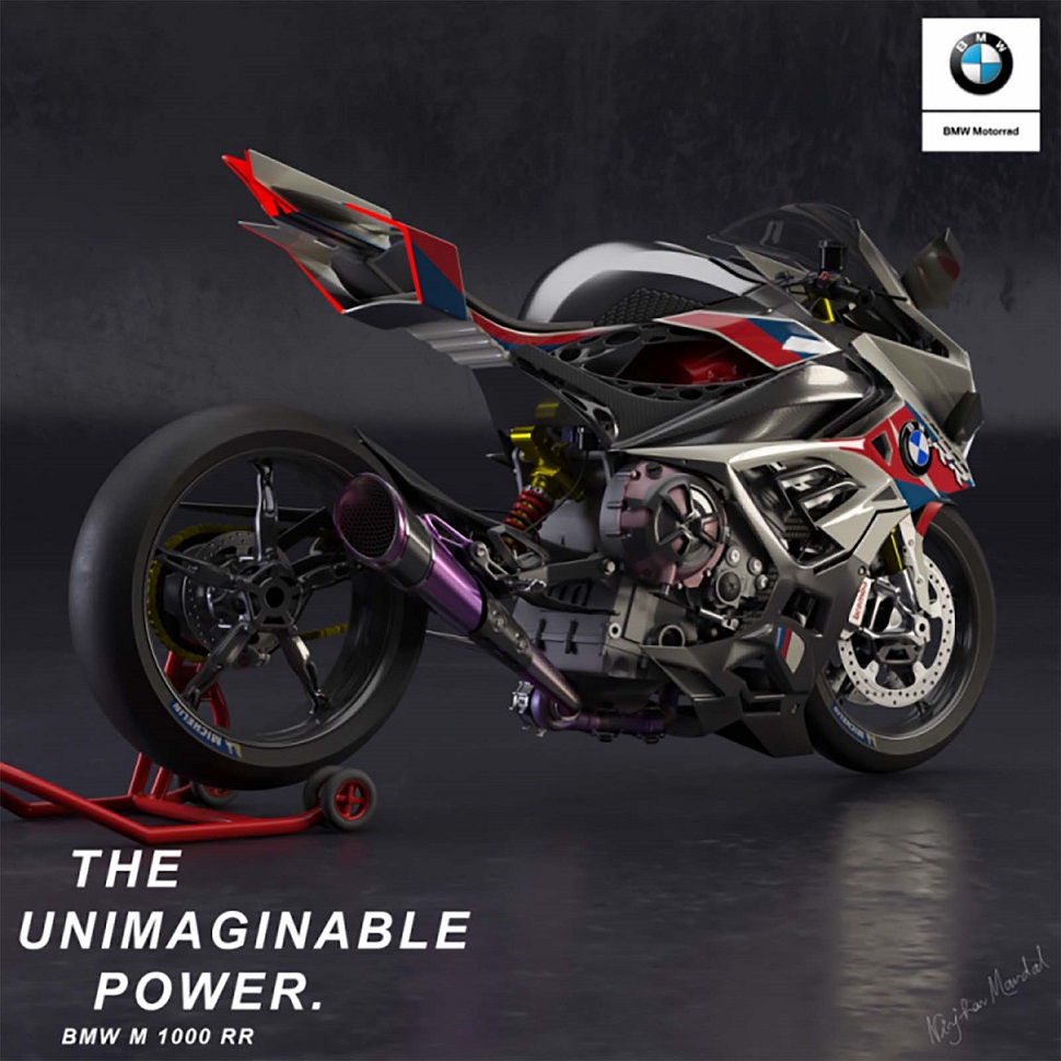 Концепт BMW M1000RR от Нирьяра Мардаля Концепт BMW M1000RR от Нирьяра Мардаля