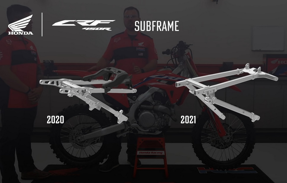 Новый подрамник Honda CRF450R (2021) Новый подрамник Honda CRF450R (2021)