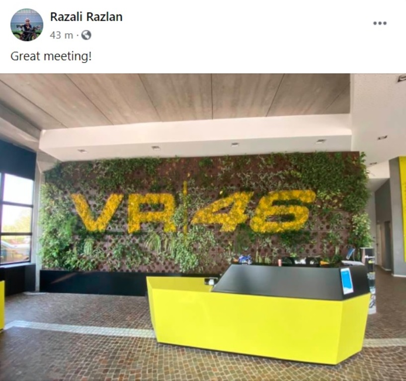 Твит Разлана Разали из штаб-квартиры VR46 Riders Academy Твит Разлана Разали из штаб-квартиры VR46 Riders Academy
