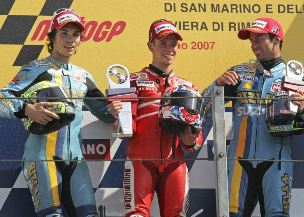 Подиум Гран-При Сан-Марино, 2007: крайний двойной подиум Suzuki в MotoGP - теперь история Подиум Гран-При Сан-Марино, 2007: крайний двойной подиум Suzuki в MotoGP - теперь история