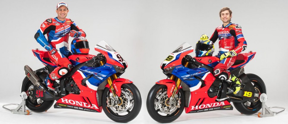 Состав заводской команды Team HRC World Superbike - Леон Хезлам и Альваро Баутиста Состав заводской команды Team HRC World Superbike - Леон Хезлам и Альваро Баутиста