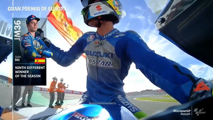 Жоан Мир практически поставил точку в схватке за титул MotoGP 2020 года Жоан Мир практически поставил точку в схватке за титул MotoGP 2020 года