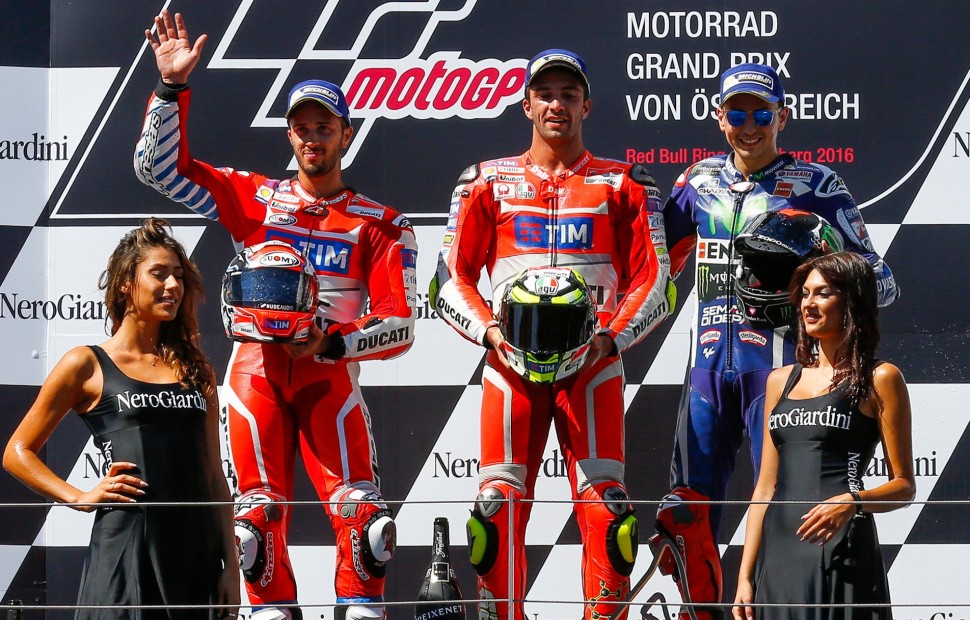 Первый двойной подуим Ducati с 2007 года, но благодаря кому - Янноне или Довициозо? Первый двойной подуим Ducati с 2007 года, но благодаря кому - Янноне или Довициозо?