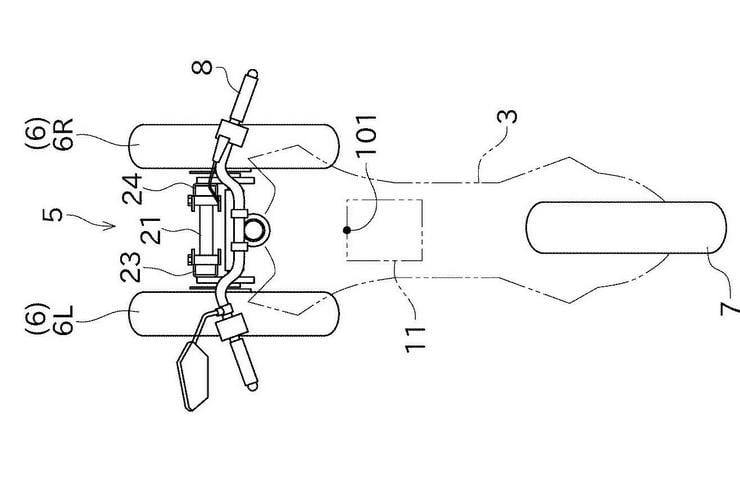 Новый концепт Kawasaki с 3-колесной схемой Новый концепт Kawasaki с 3-колесной схемой