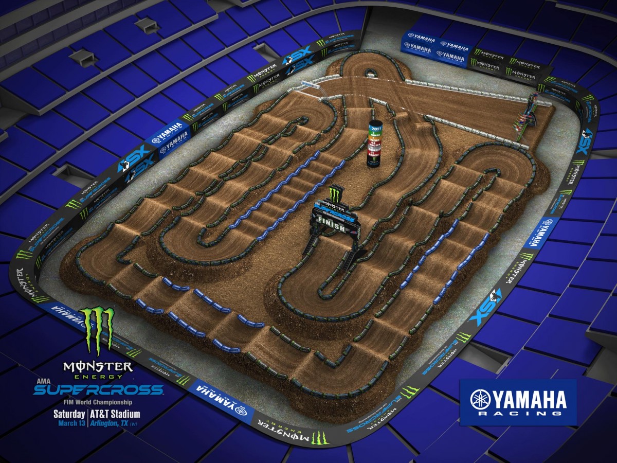 Трасса AMA Supercross для 10-го этапа в Арлингтоне Трасса AMA Supercross для 10-го этапа в Арлингтоне
