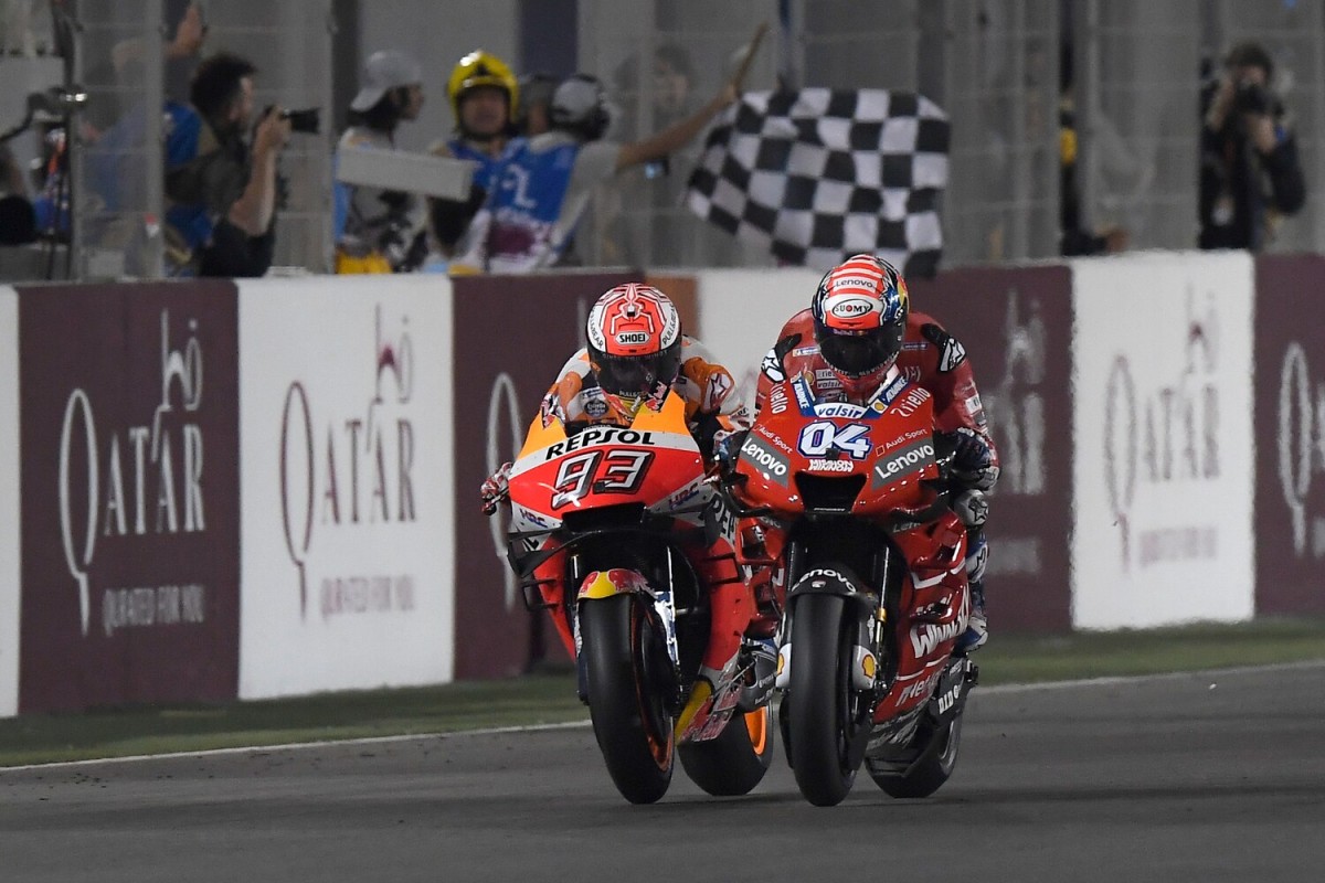 Схватка Довициозо и Маркеса, то есть Ducati и Honda разрешались именно в 4-м секторе Схватка Довициозо и Маркеса, то есть Ducati и Honda разрешались именно в 4-м секторе