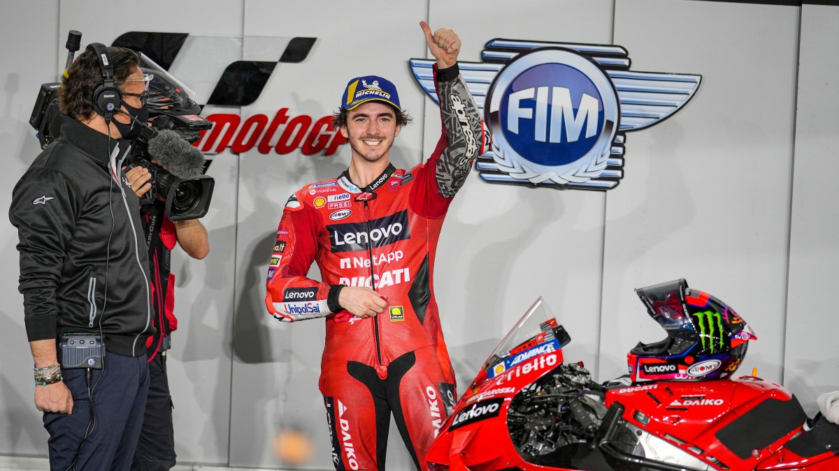 Франческо Баньяя, Ducati Lenovo Team на поул-позиции Гран-При Катара с новым абсолютным рекордом круга Франческо Баньяя, Ducati Lenovo Team на поул-позиции Гран-При Катара с новым абсолютным рекордом круга