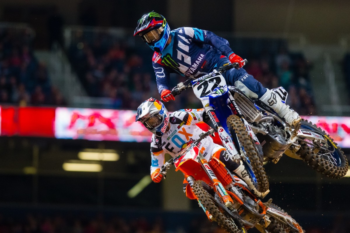 Чад Рид в сражении, AMA Supercross, Сент-Луис Чад Рид в сражении, AMA Supercross, Сент-Луис