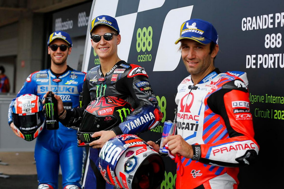 Тройка лидеров квалификации Гран-При Португалии MotoGP Тройка лидеров квалификации Гран-При Португалии MotoGP