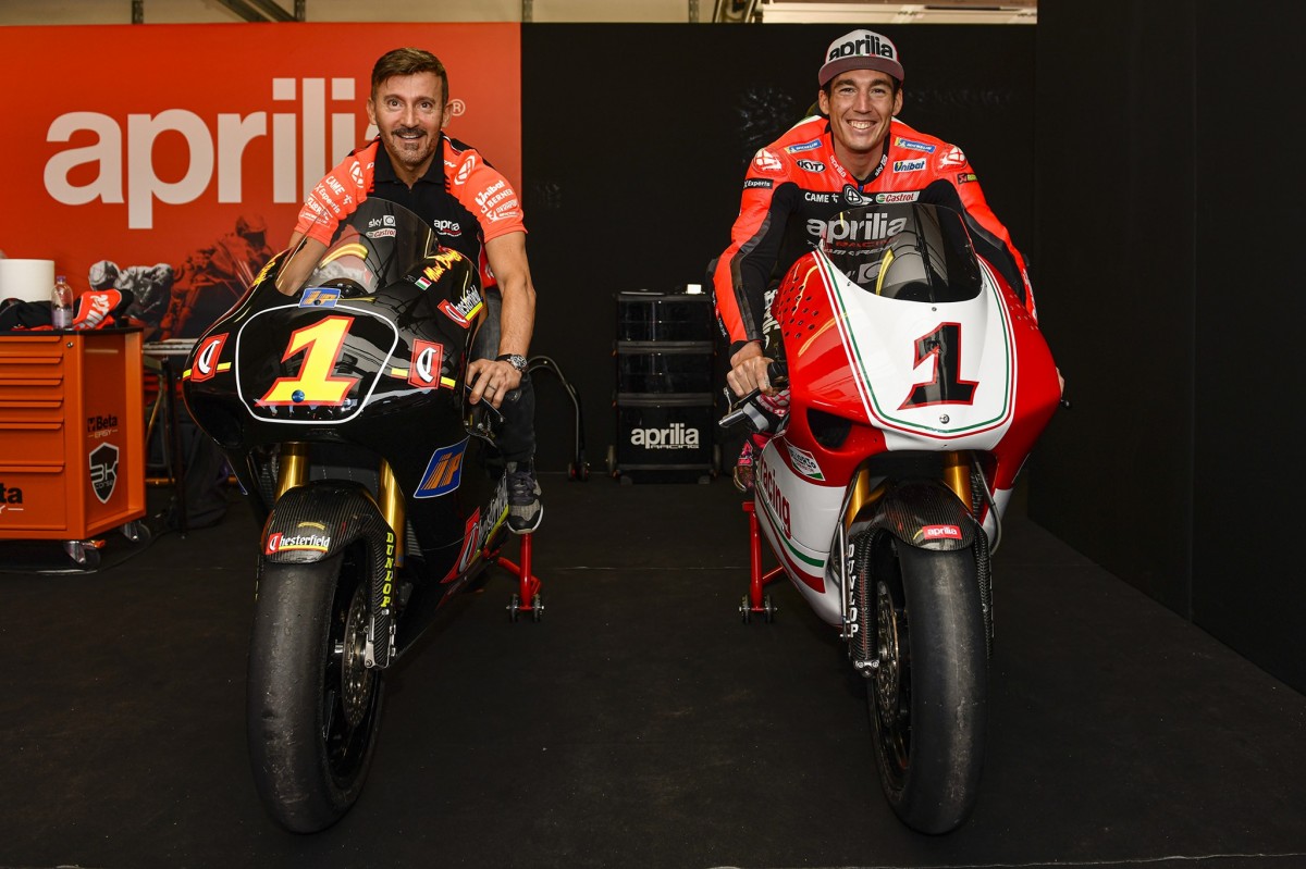 Две звезды Aprilia Racing: 3-кратный чемпион WSBK Макс Бьяджи и Алеш Эспаргаро Две звезды Aprilia Racing: 3-кратный чемпион WSBK Макс Бьяджи и Алеш Эспаргаро