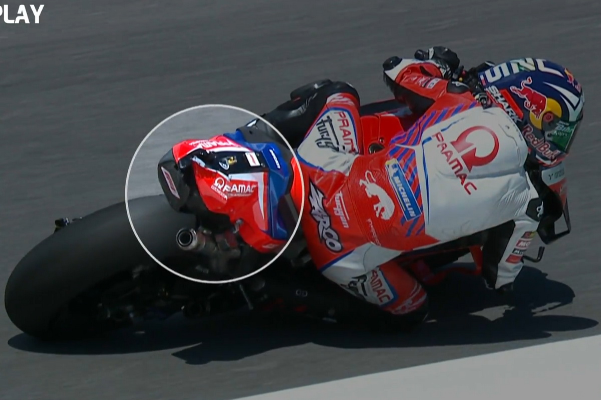 Зарко проехал всю гонку с отломанным стабилизатором Ducati Зарко проехал всю гонку с отломанным стабилизатором Ducati