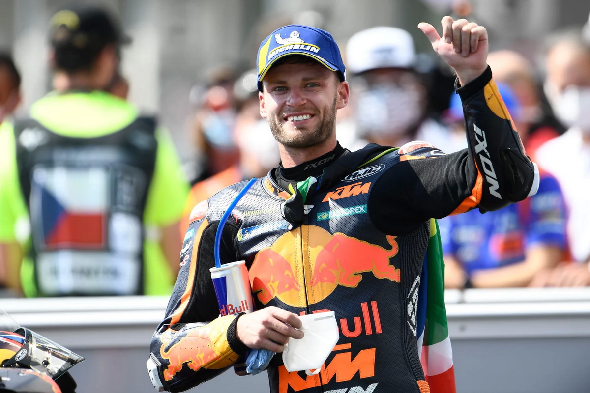 Брад Биндер, победитель Гран-При Чехии MotoGP 2020 года Брад Биндер, победитель Гран-При Чехии MotoGP 2020 года