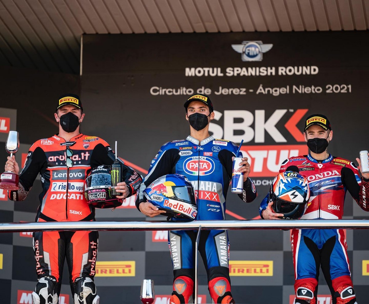 Подиум 2-й гонки ESPWorldSBK Подиум 2-й гонки ESPWorldSBK