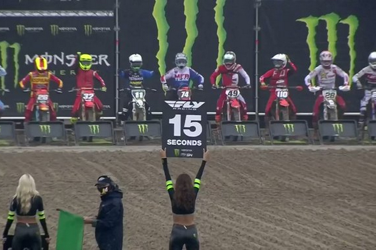Старт первой гонки дня, Мотокросс Наций 2021 - MX2+MXGP Старт первой гонки дня, Мотокросс Наций 2021 - MX2+MXGP