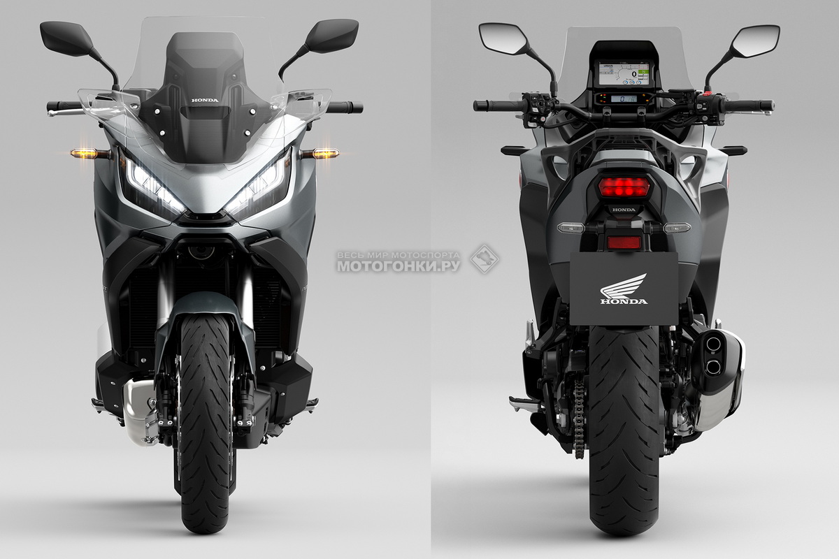 Honda NT1100 (2022): вид спереди и сзади Honda NT1100 (2022): вид спереди и сзади