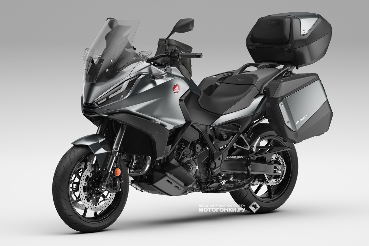 Honda NT1100 (2022) в цвете Mat Iridium Gray Metallic в базовой комплектации с кофрами Honda NT1100 (2022) в цвете Mat Iridium Gray Metallic в базовой комплектации с кофрами
