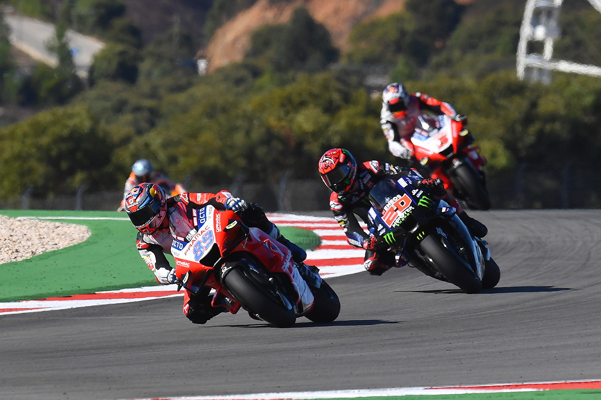 Пилоты Pramac Ducati сдерживают Куартараро в Портимао Пилоты Pramac Ducati сдерживают Куартараро в Портимао