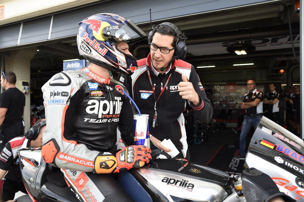 Диего Губеллини в Aprilia Racing (2015) Диего Губеллини в Aprilia Racing (2015)