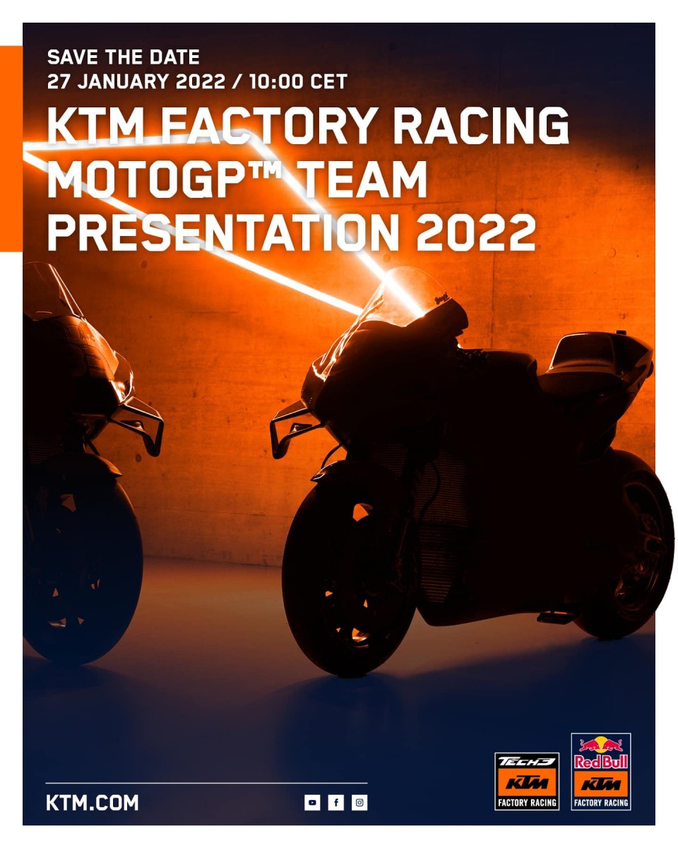 KTM Factory Racing назначила презентацию на 27 января 2022 года KTM Factory Racing назначила презентацию на 27 января 2022 года