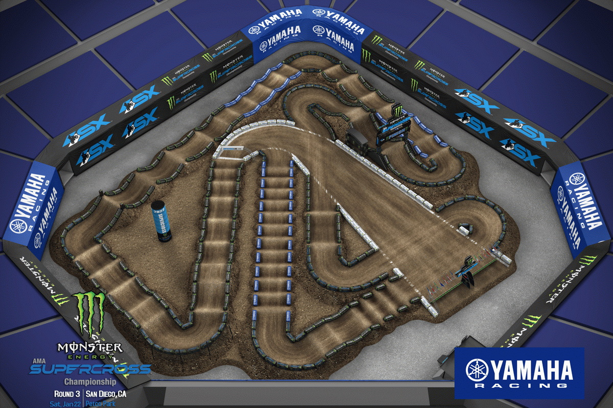 Схема трассы AMA Supercross, San Diego 2022 Схема трассы AMA Supercross, San Diego 2022