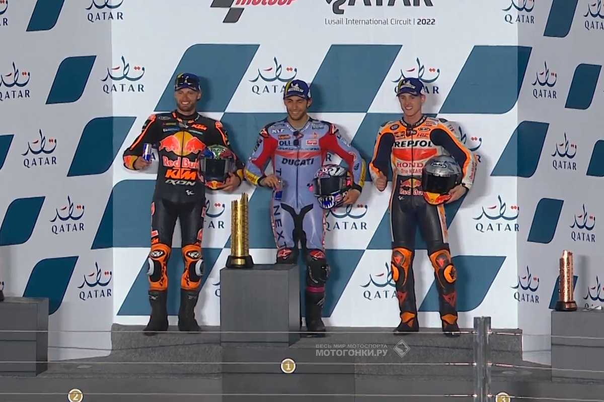 Подиум Гран-При Катара MotoGP 2022 Подиум Гран-При Катара MotoGP 2022