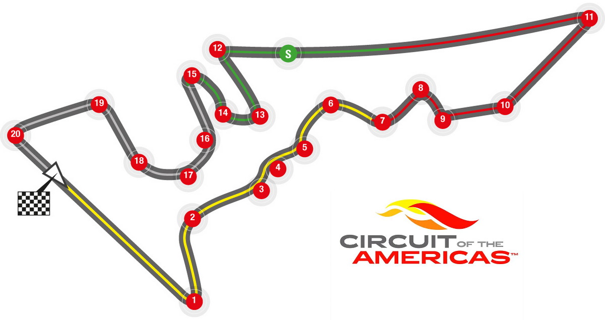 Схема Circuit of the Americas Схема Circuit of the Americas