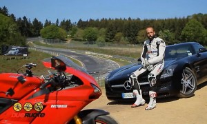 Ducati 1198SP ������ Mercedes AMG SLS 6.3 (�����)