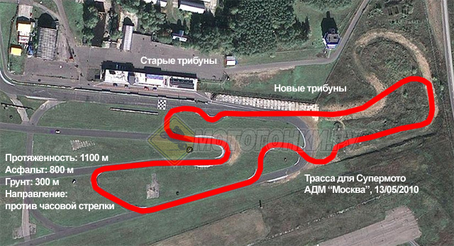 Схема трассы супермото в Мячково