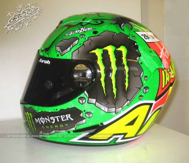 Incredible Hulk helmet for Iannone
