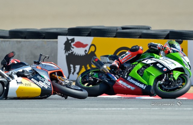 World Superbike в Laguna Seca: Марко Меландри падает, Сайкс - единоличный лидер! World Superbike в Laguna Seca: Марко Меландри падает, Сайкс - единоличный лидер!