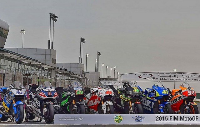 MotoGP Bikes 2015: Honda RC213V, Ducati GP14, Honda RC213V-RS, Honda RC213V-RS, Tech 3 Yamaha YZR-M1, Suzuki GSX-RR, Honda RC213V Factory MotoGP Bikes 2015: Honda RC213V, Ducati GP14, Honda RC213V-RS, Honda RC213V-RS, Tech 3 Yamaha YZR-M1, Suzuki GSX-RR, Honda RC213V Factory