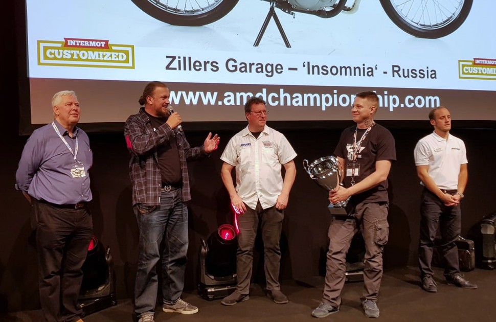 AMD World Championship of Custom Bike Building 2018: Дмитрий Хитров поздравляет первого российского чемпиона - Дмитрия Голубчикова