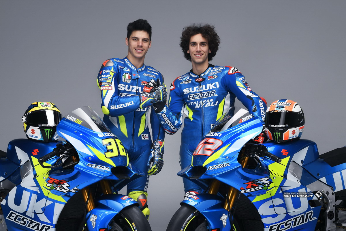 Team Suzuki ECSTAR MotoGP: Suzuki GSX-RR 2019 - Жоан Мир (36) и Алекс Ринс (42)