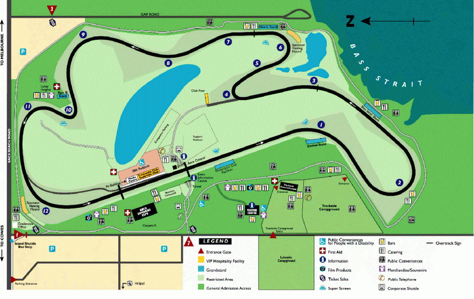 Схема Phillip Island GP Circuit, Австралия